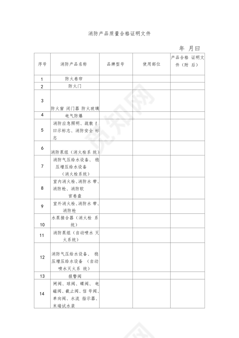 消防产品质量合格证明文件.doc