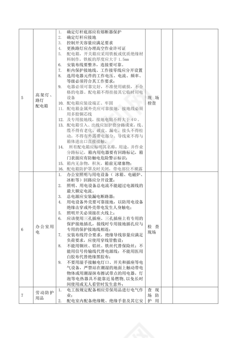 电气安全检查表.doc