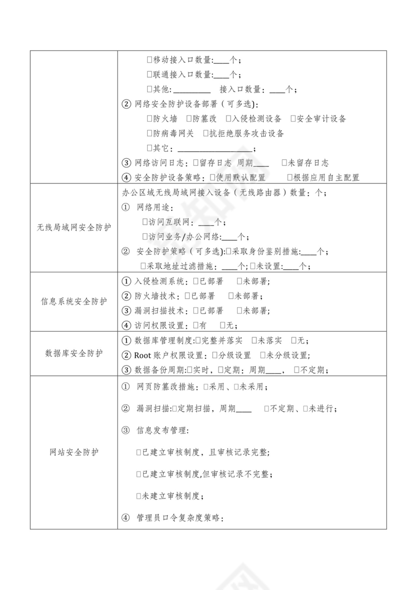 网络与信息安全检查表.docx