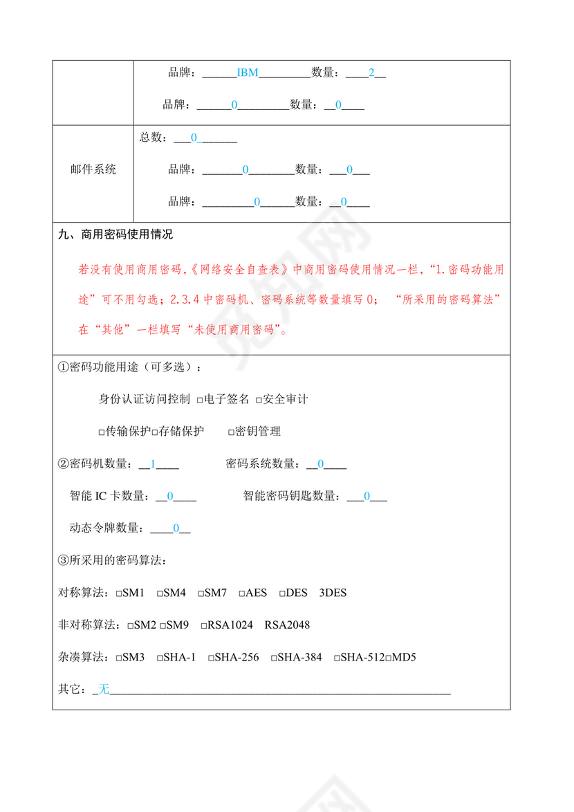 网络安全自查表模板.docx