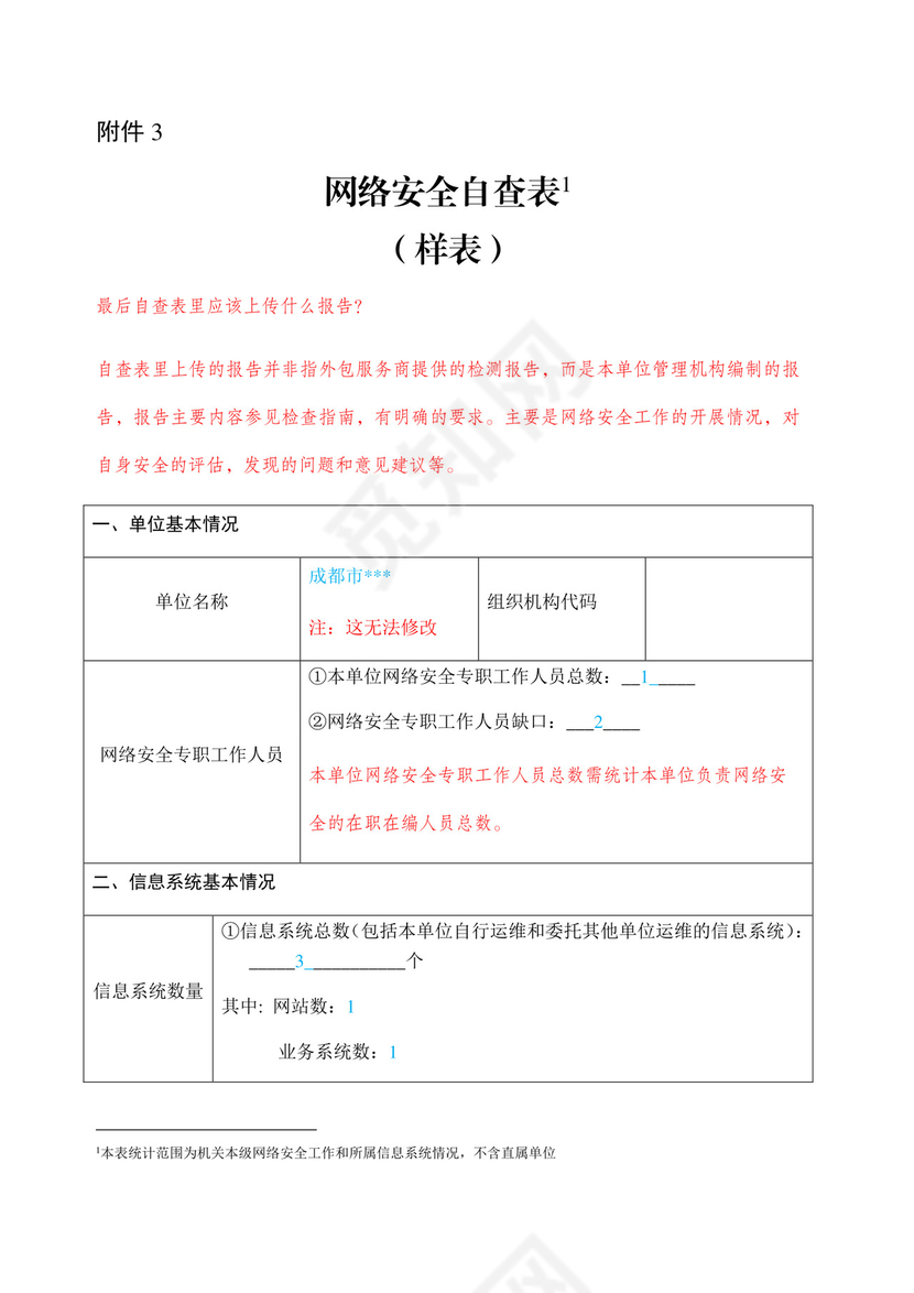网络安全自查表模板.docx
