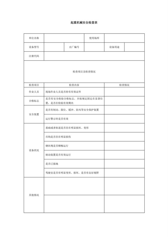 起重机械安全检查表.doc