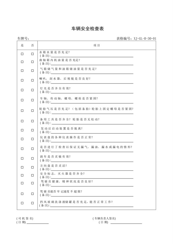 车辆安全检查表.doc
