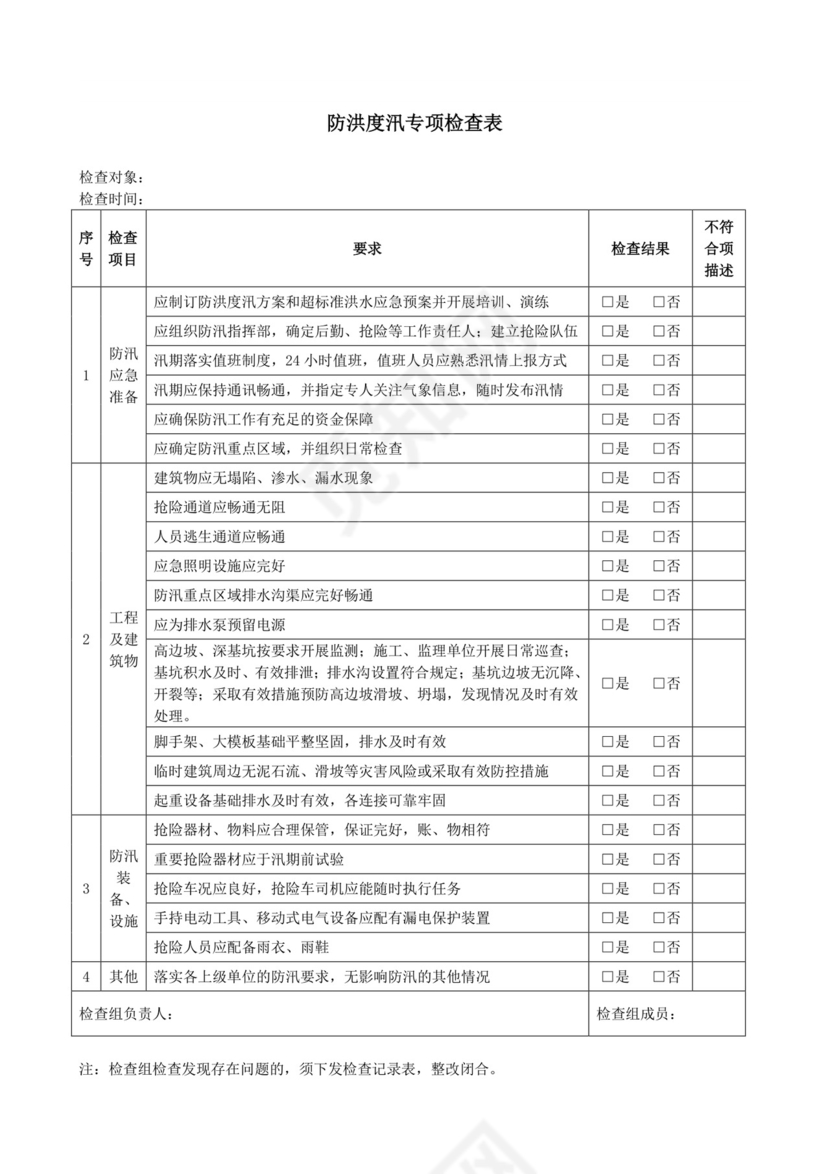 防洪度汛专项检查表.docx