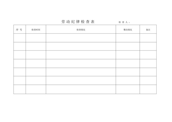 劳动纪律检查表.doc
