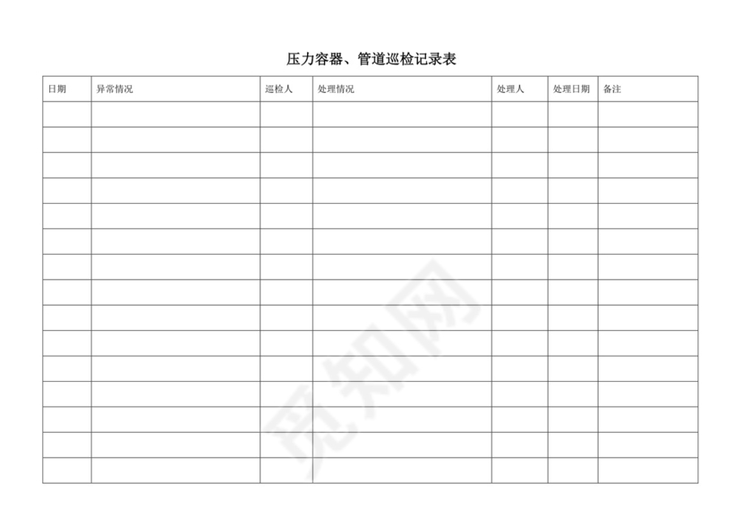 压力容器日常检查表.docx