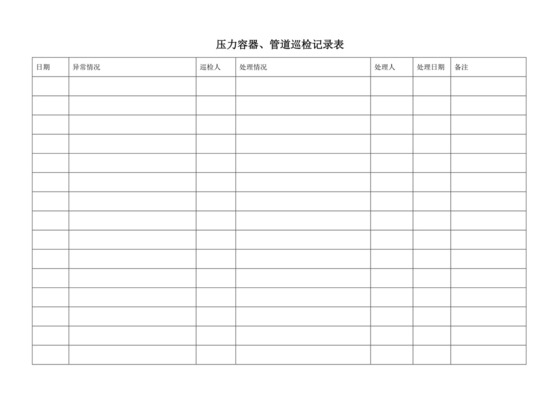 压力容器日常检查表.docx