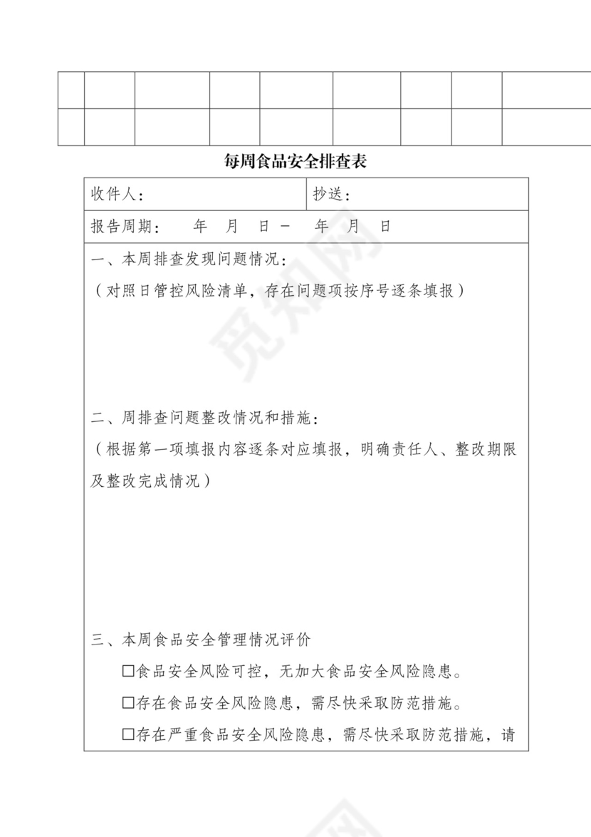 每日食品安全检查表.docx
