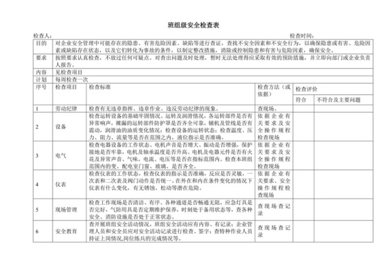 班组级安全检查表.docx