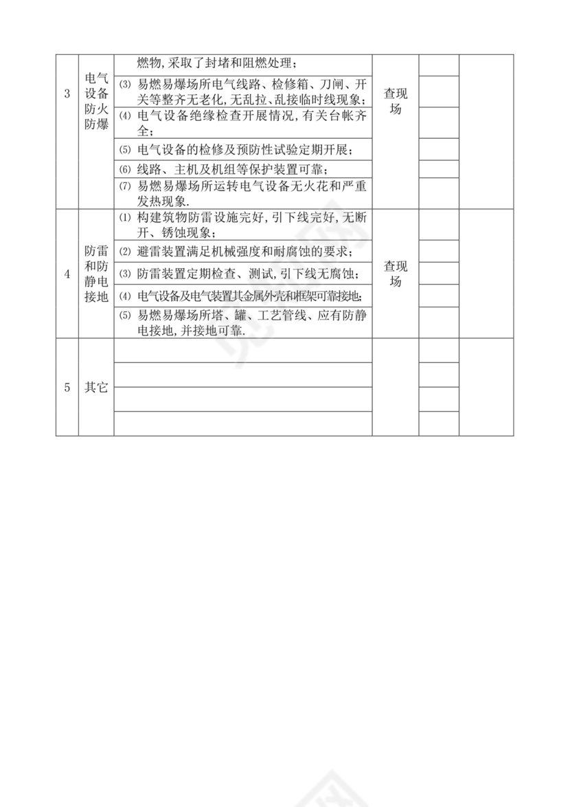 电气专项安全检查表.docx