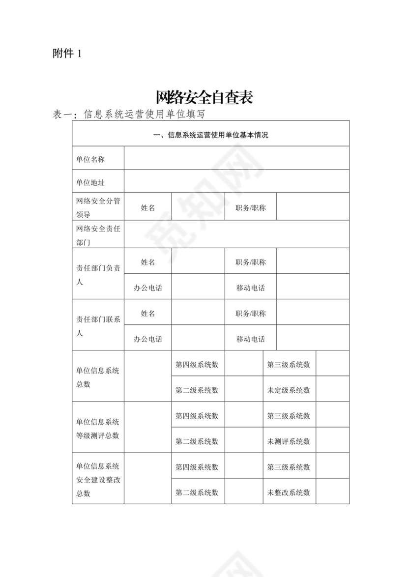 网络安全自查表.docx