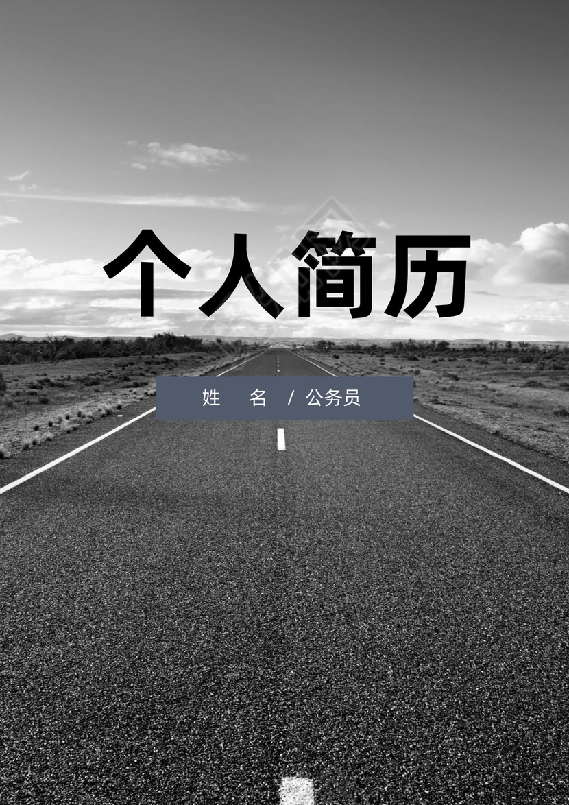 公务员事业单位求职商务通用个人简历套装