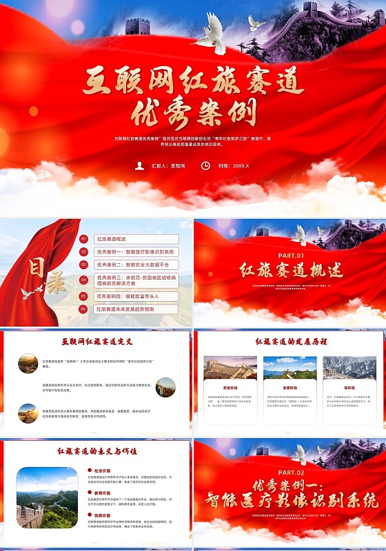 红色红绸互联网红旅赛道优秀案例培训课件