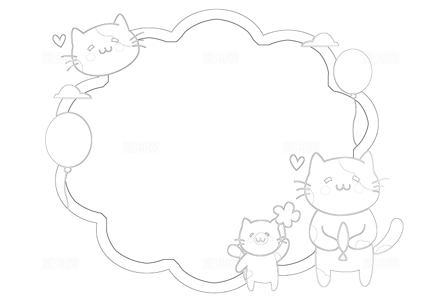 黄色卡通动物小报手抄报读书手抄报世界动物日