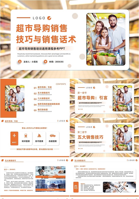 超市导购销售技巧与销售话术工作培训员工能力提升通用PPT超市促销