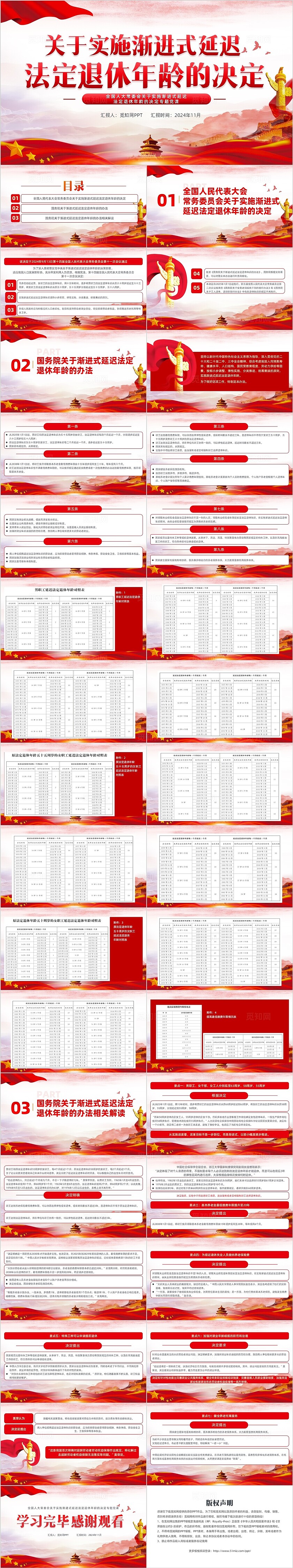 全国人大常委会关于实施渐进式延迟法定退休年龄的决定专题党课PPT党建党课党政