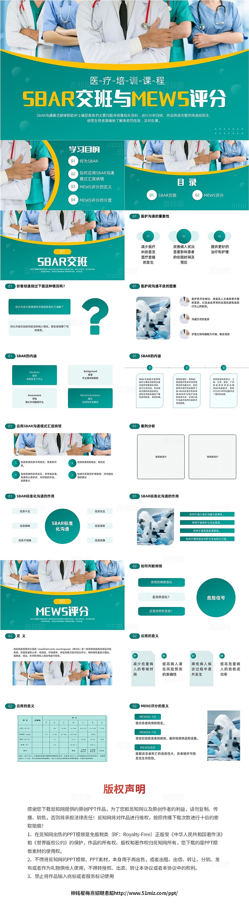 绿色简约品管圈SBAR交班模式培训课件PPT