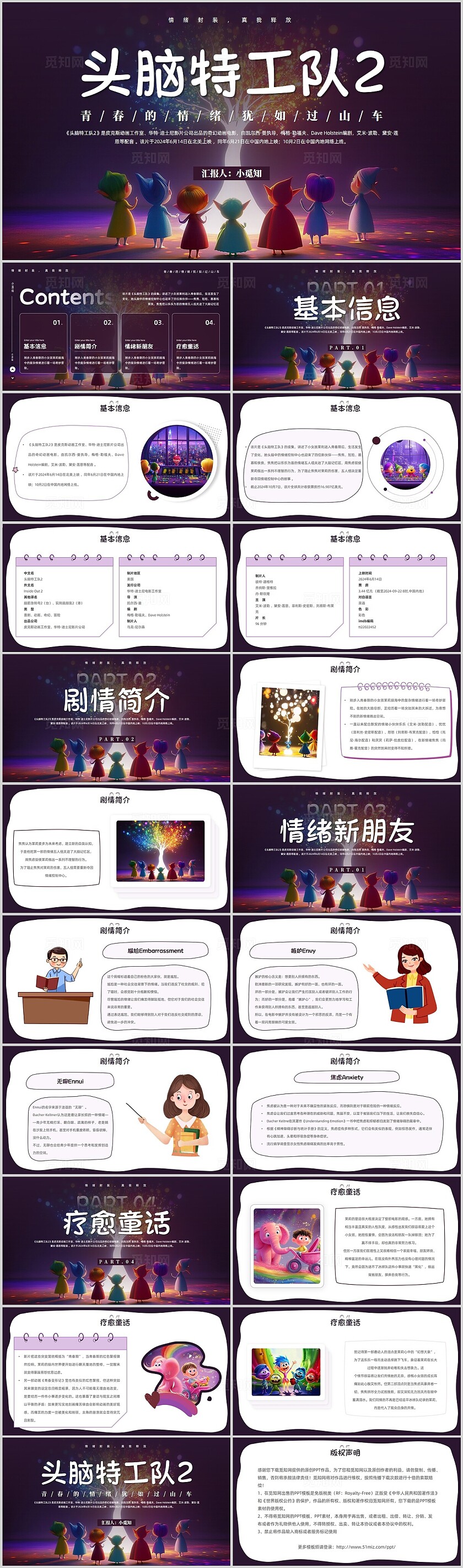 3D插画头脑特工队2思绪树迪士尼动画电影情绪封装真我释放电影分享