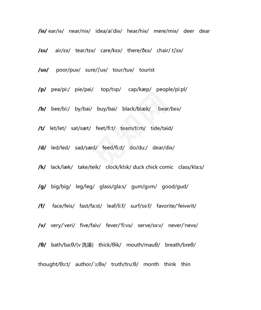 小学英语音标专项训练