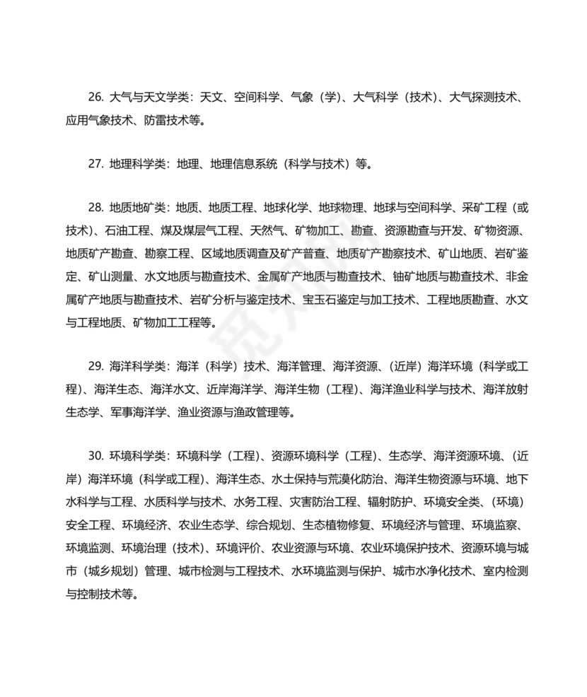 专业分类目录2024