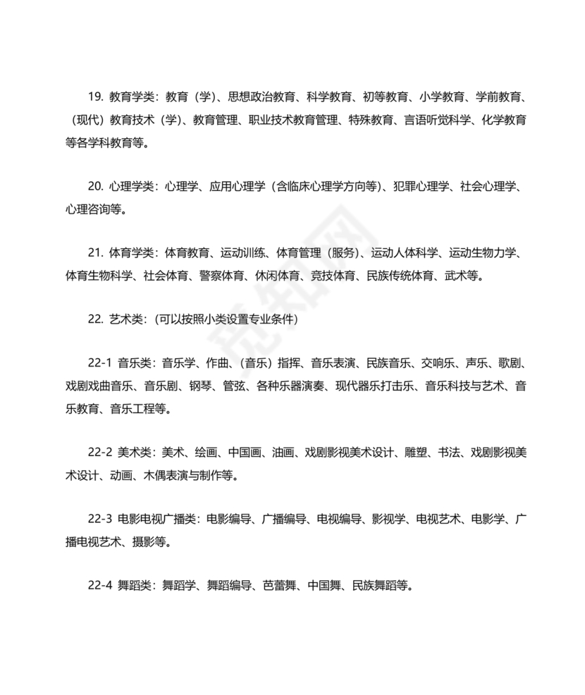 专业分类目录2024