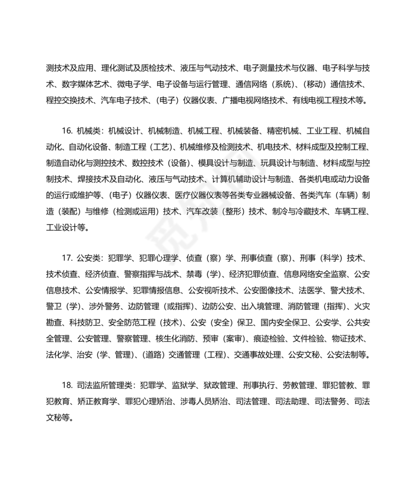 专业分类目录2024