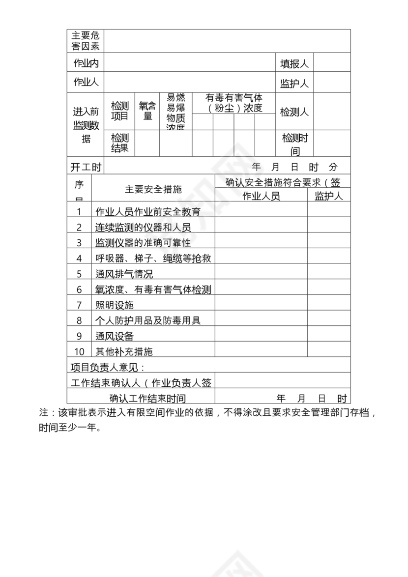 有限空间作业方案