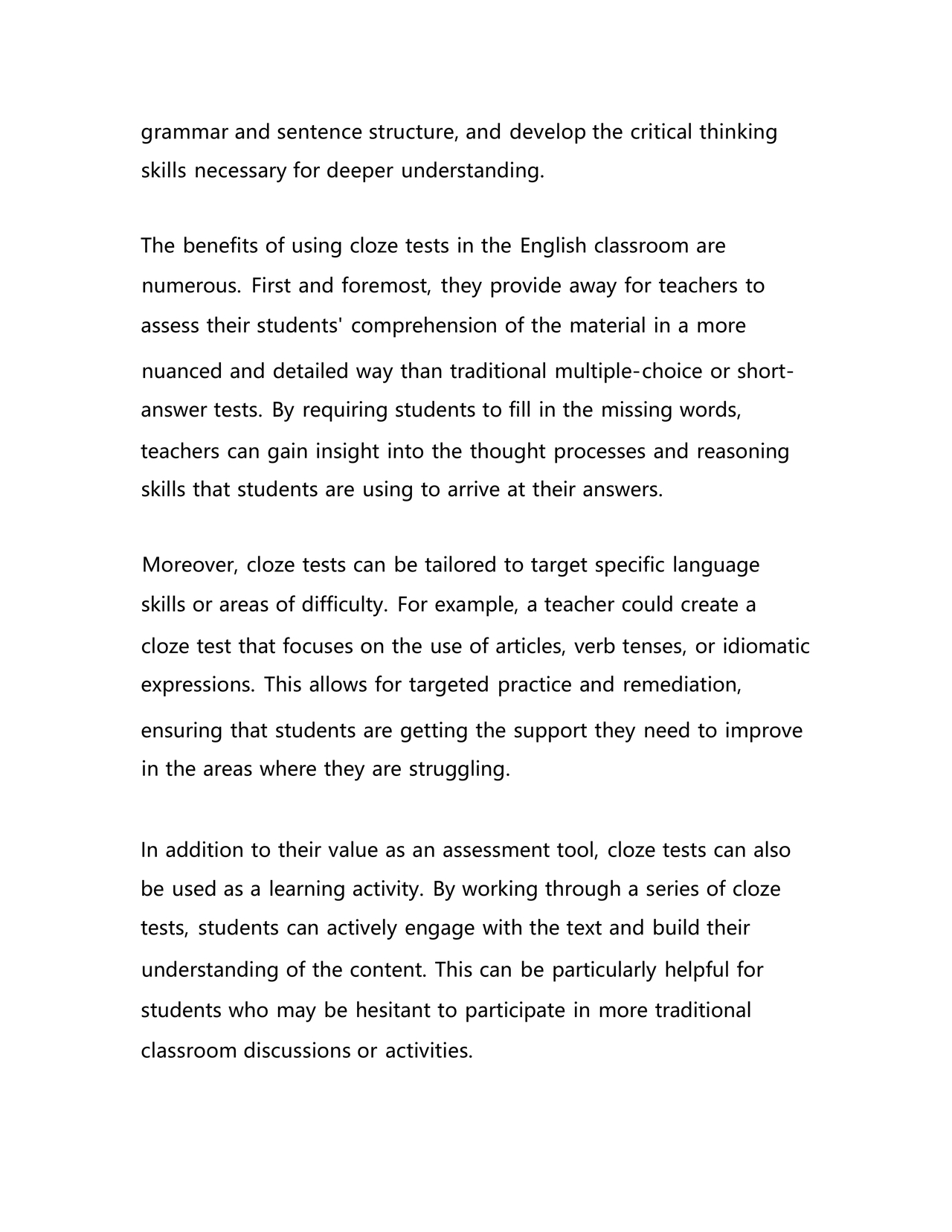 高一英语完型填空