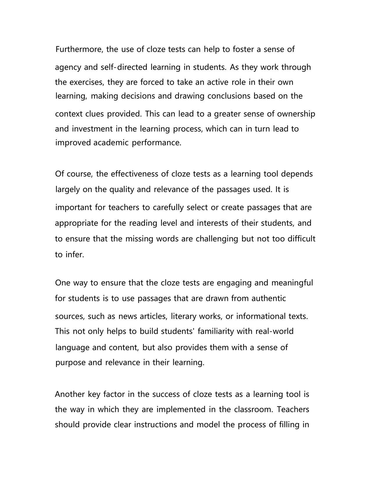 高一英语完型填空