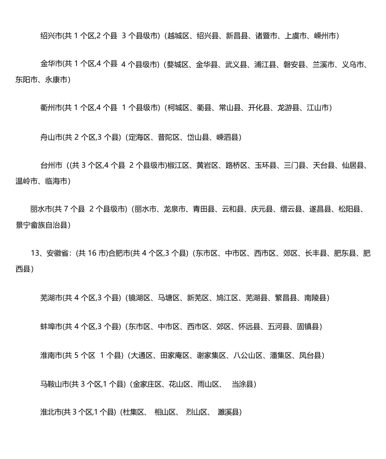 全国省市县列表完整版