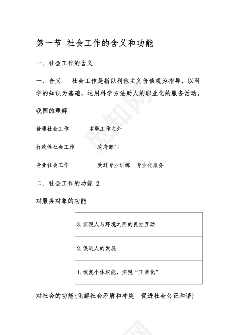 社会工作基础知识