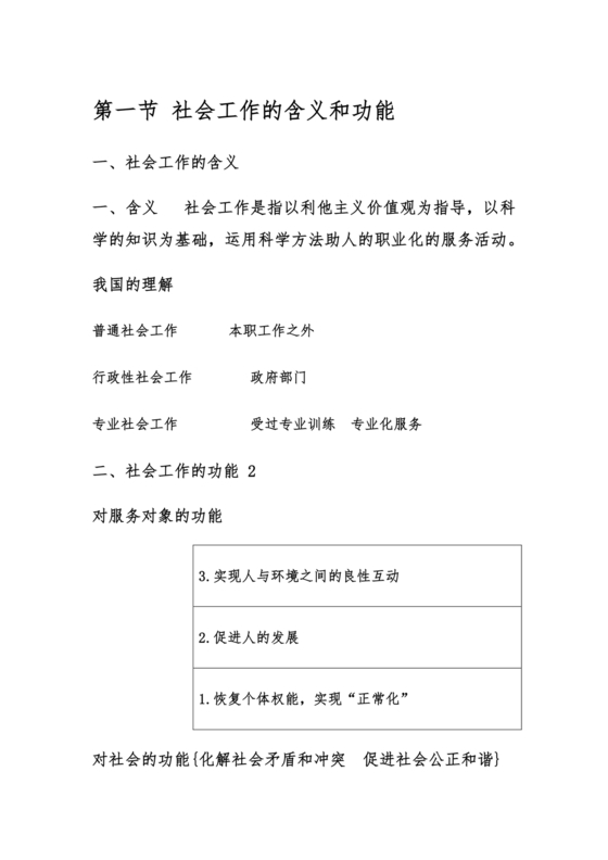社会工作基础知识