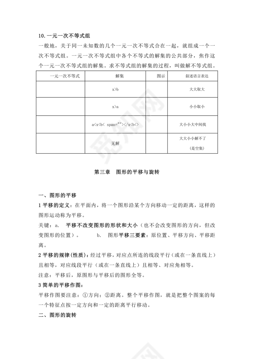 初二数学知识点归纳