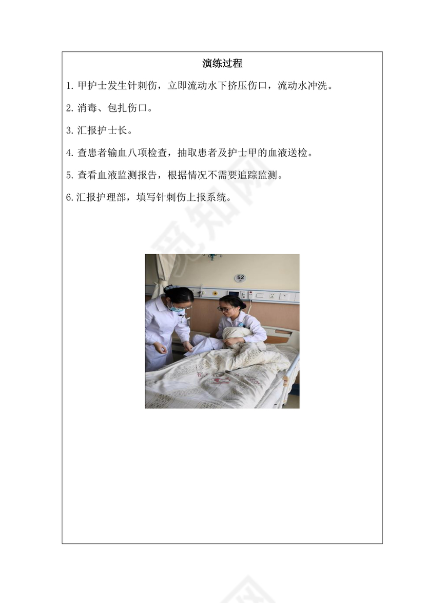 针刺伤应急预案演练脚本