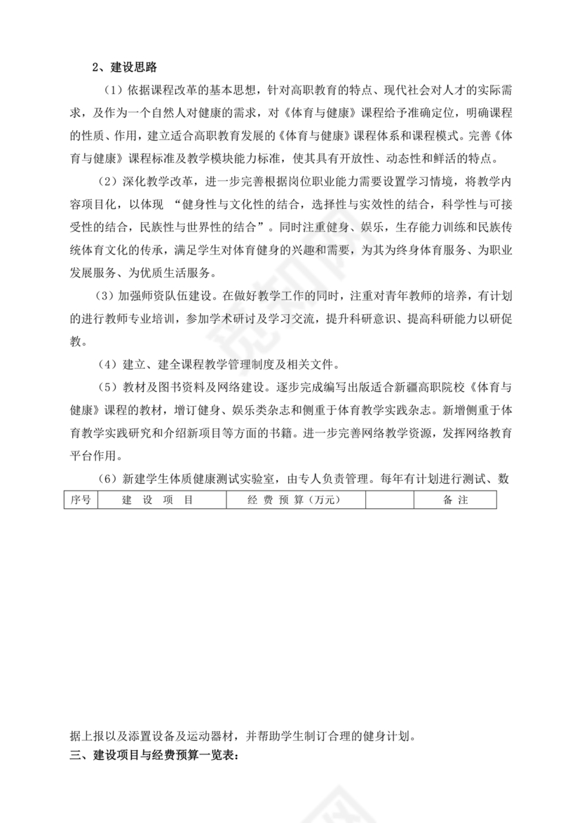 精品课程建设方案