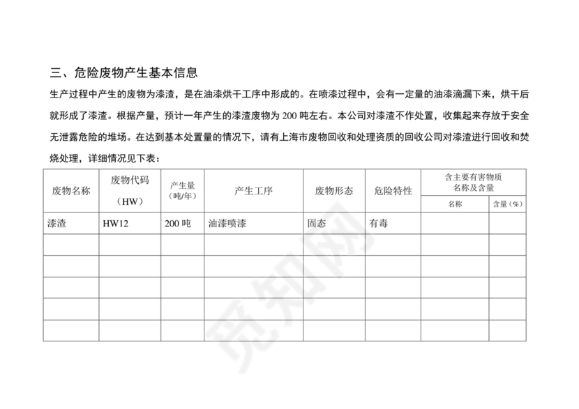 危险废物管理计划