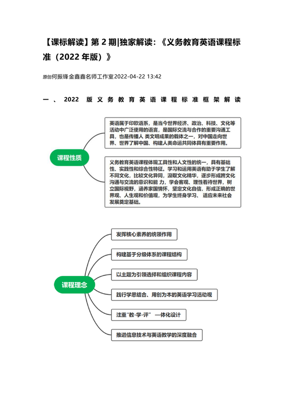 义务教育英语课程标准2022