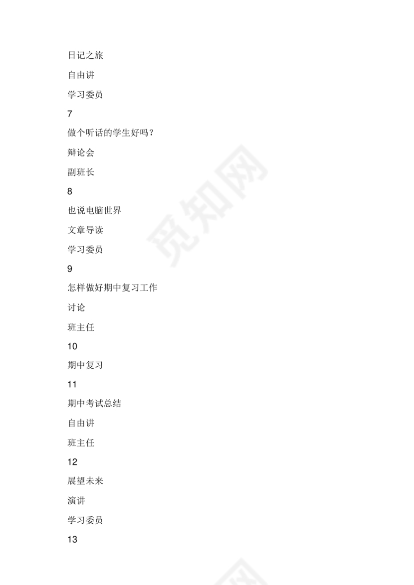 初一班主任工作计划