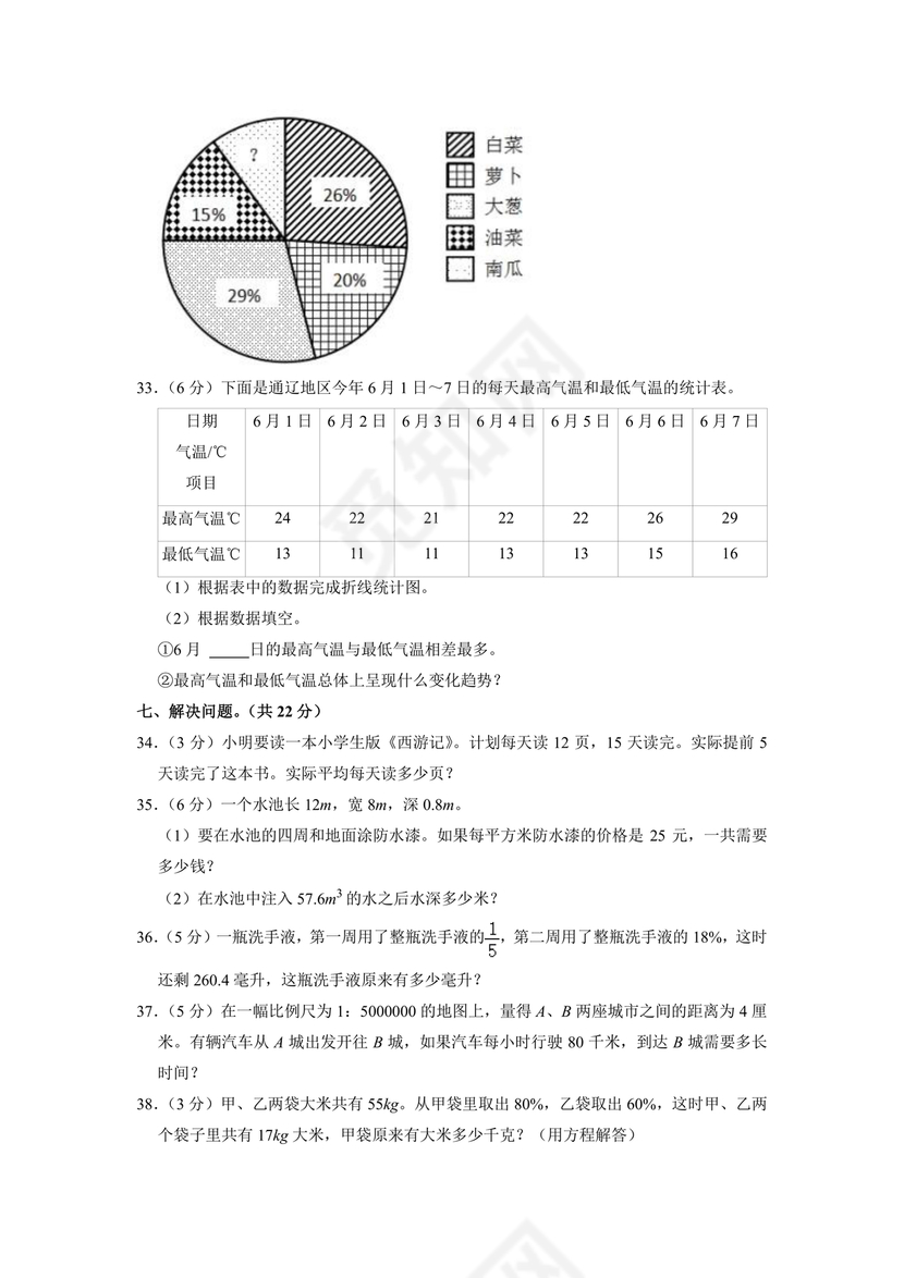 内蒙古2025小升初数学真题试卷电子版免费