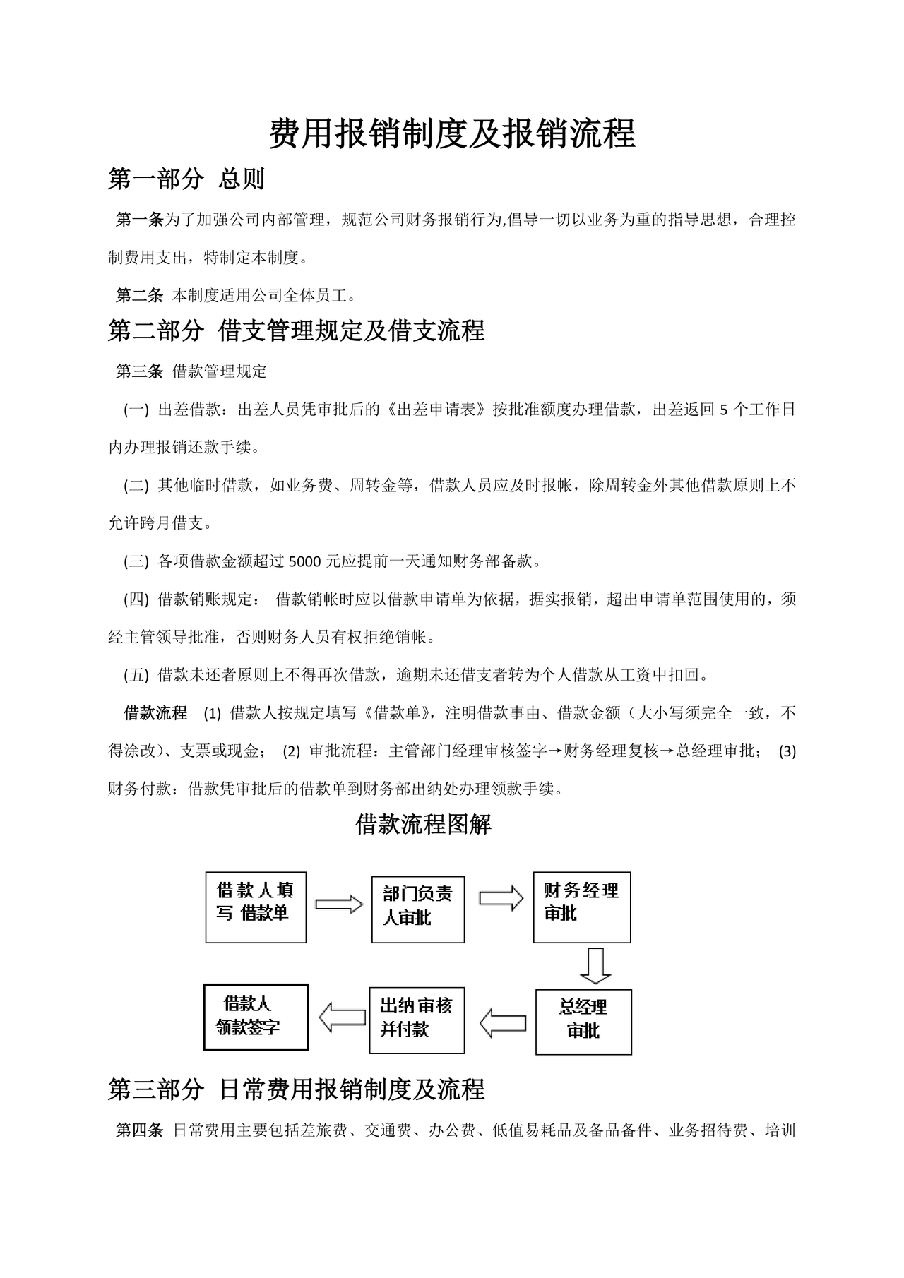 公司报销制度及报销流程