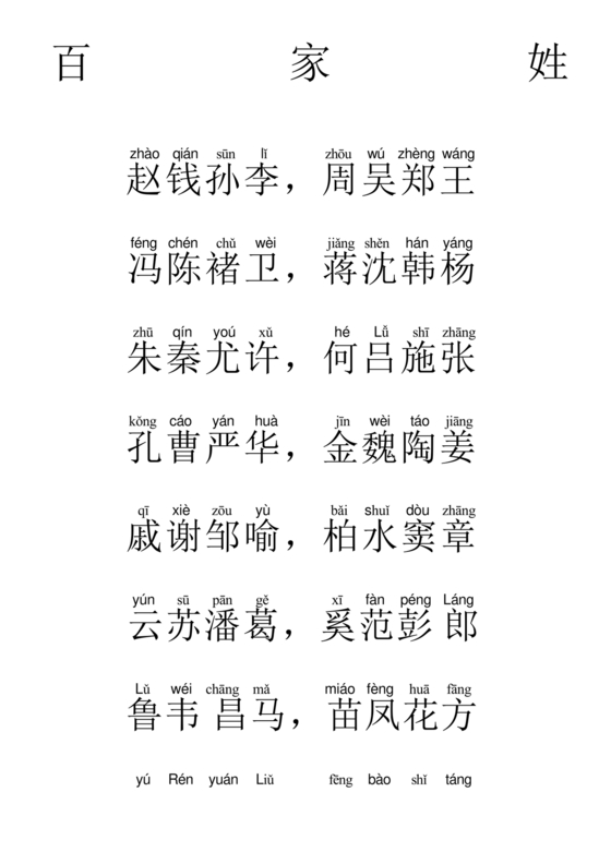 百家姓