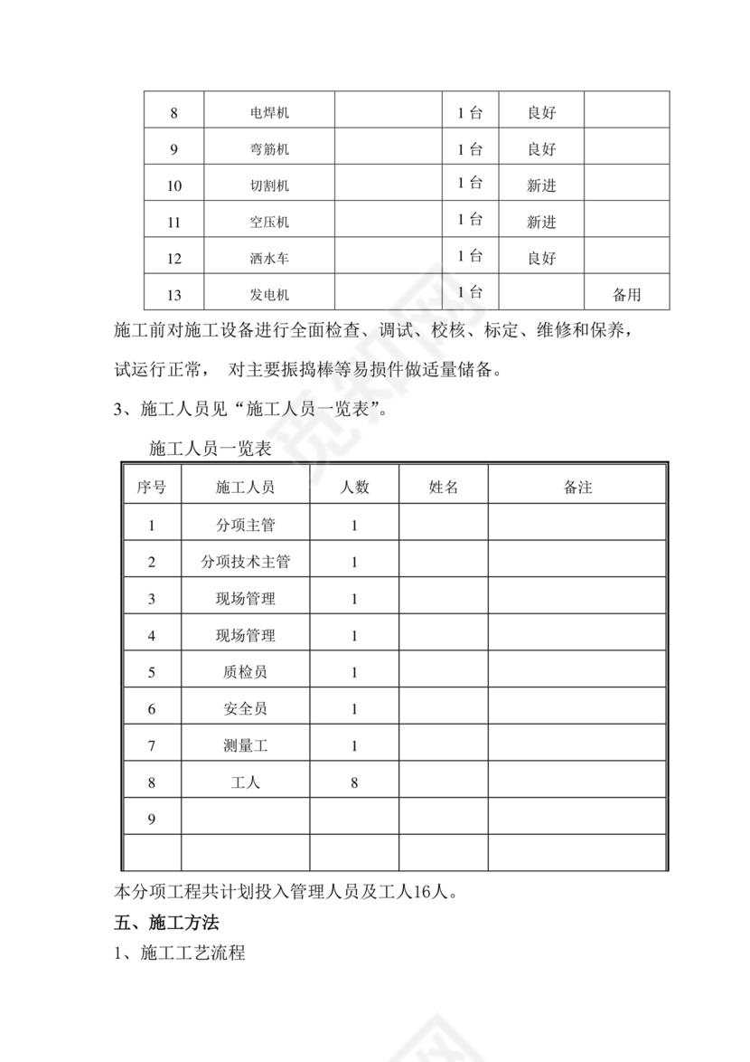 混凝土路面施工方案