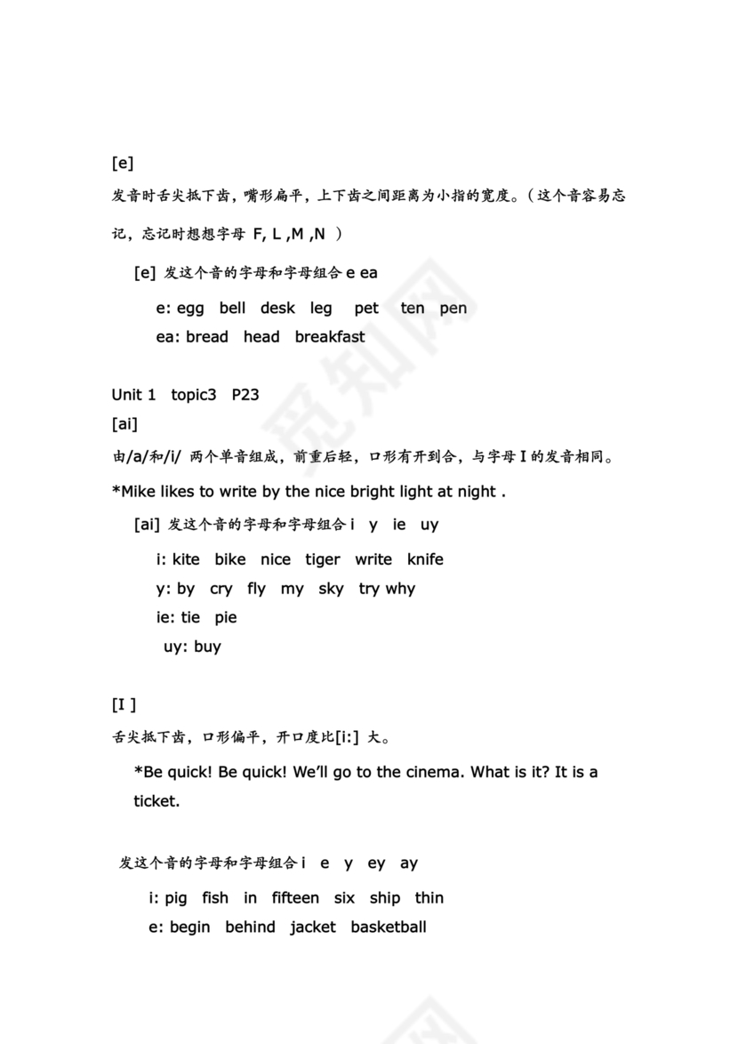 初一英语音标学习