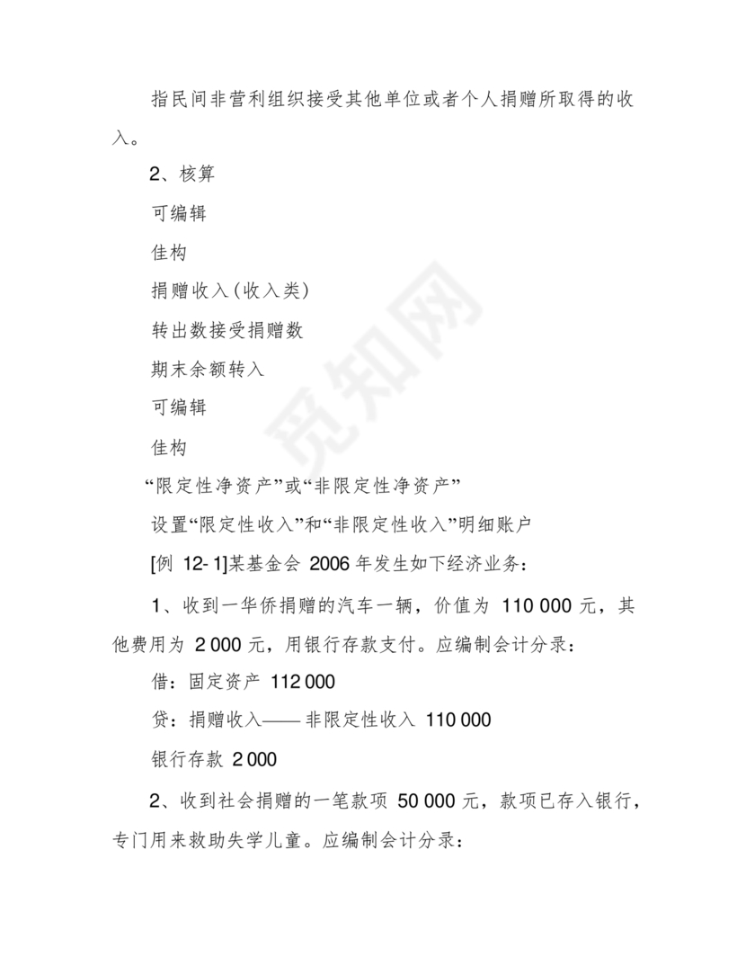 民间非营利组织会计制度