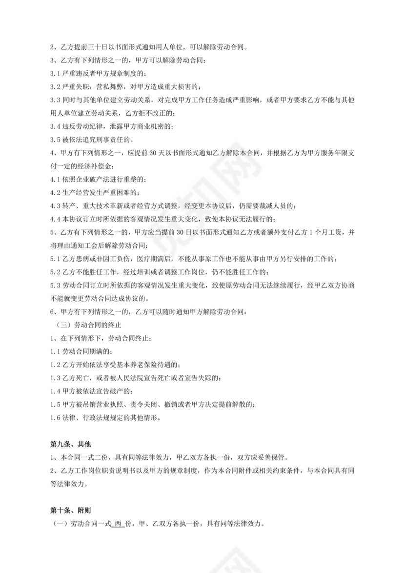 电商运营劳动合同范本下载