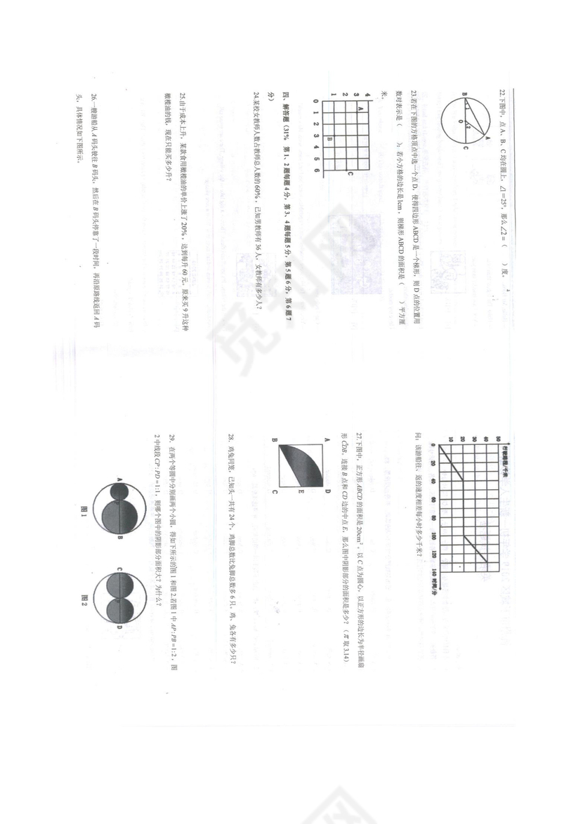 人教版小升初数学测试卷