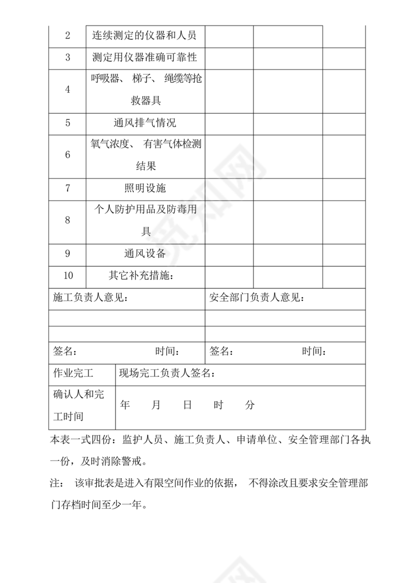 有限空间作业方案