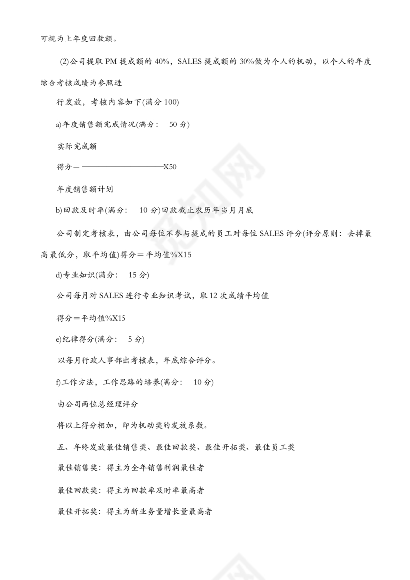 销售提成激励方案