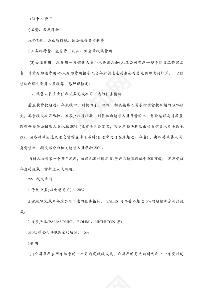 销售提成激励方案