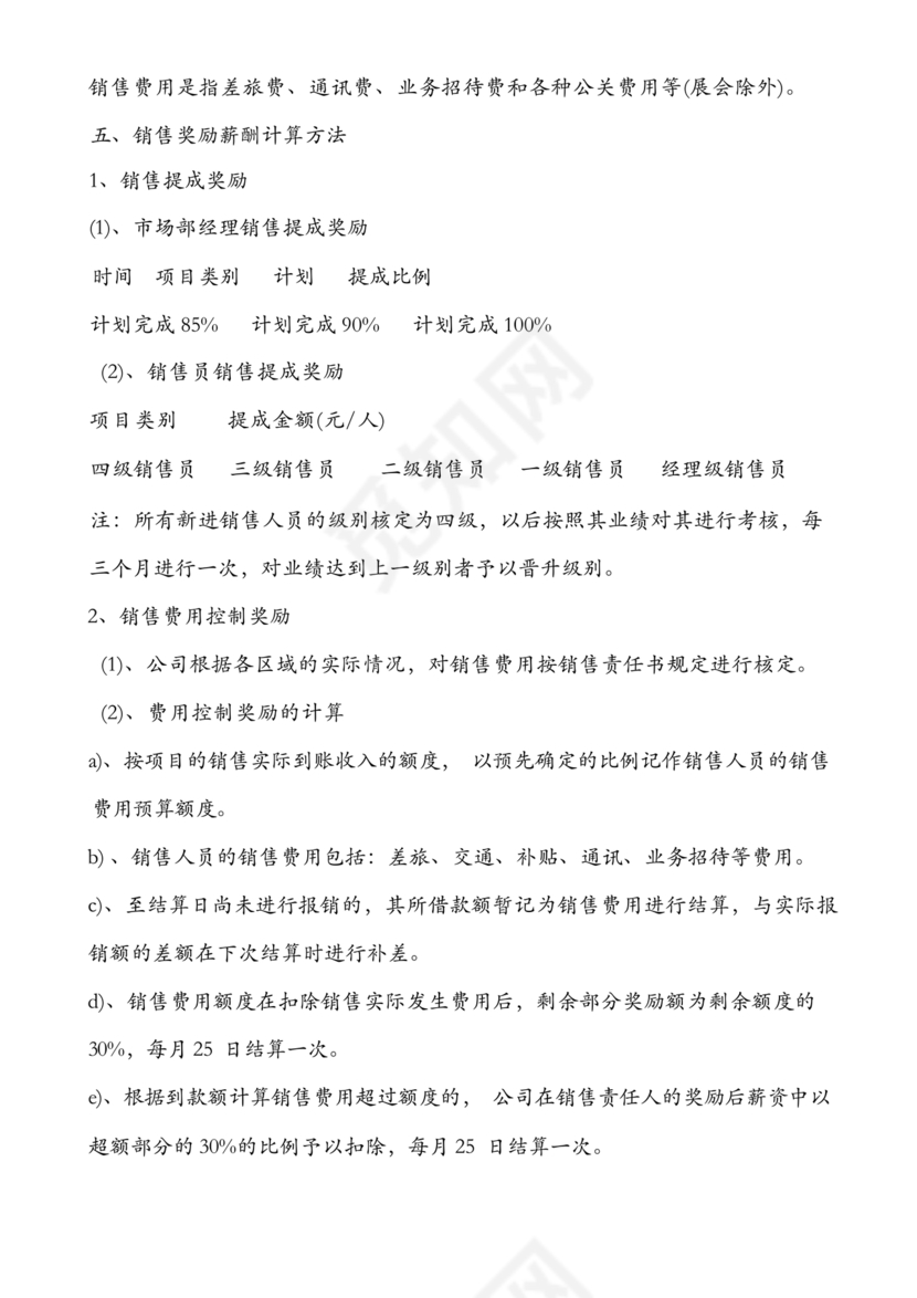 销售提成激励方案